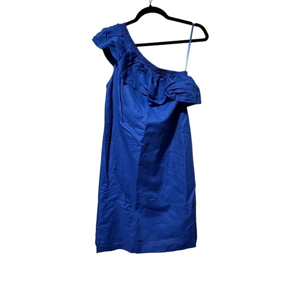 2/$30 J Crew Linen Shift Dress Womens XXS Blue Coastal New England Resort Beach - Picture 3 of 9